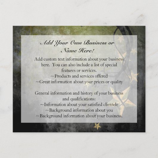 Grunge Stars ontwerp Flyer (Voorkant)