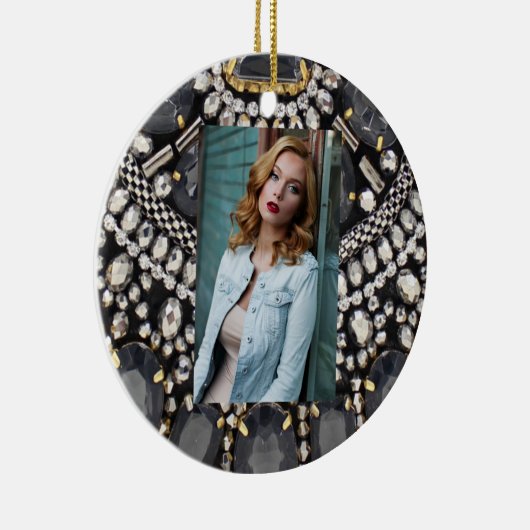 grunge steampunk art deco zwarte zilver bohemiaans keramisch ornament (Rechts)