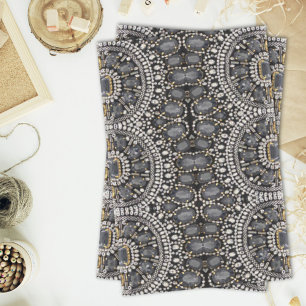 grunge steampunk art deco zwarte zilver bohemiaans tissuepapier