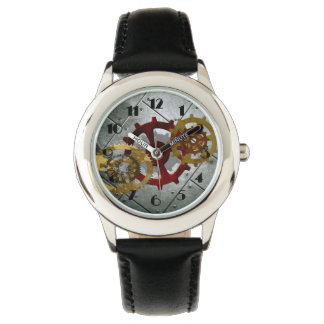 Grunge Steampunk Clocks and Gears Horloge