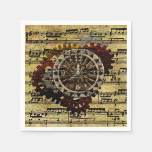 Grunge Steampunk Clocks and Gears Servet