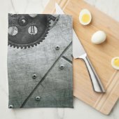 Grunge Steampunk Clocks and Gears Theedoek (Quarter Fold)