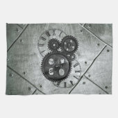 Grunge Steampunk Clocks and Gears Theedoek (Horizontaal)