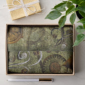 Grunge Steampunk Clocks and Gears Tissuepapier (Geschenk)