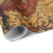 Grunge Steampunk Gear en Clock Cadeaupapier (Rol Hoek)