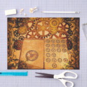Grunge Steampunk Gears Tissuepapier (Craft)