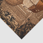 Grunge Steampunk Victoriaans Airship Tissuepapier (Detail)