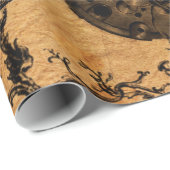 Grunge Steampunk Victoriaans Butterfly Cadeaupapier (Rol Hoek)