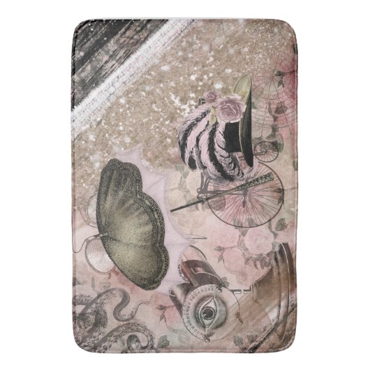 Grunge Steampunk Victoriaans Pet Badmat (Voorkant Verticaal)