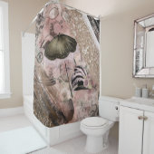  Grunge Steampunk Victoriaans Pet Douchegordijn (In situ)