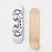Grunge Stencil Monkey Board Skateboard (Voorkant)