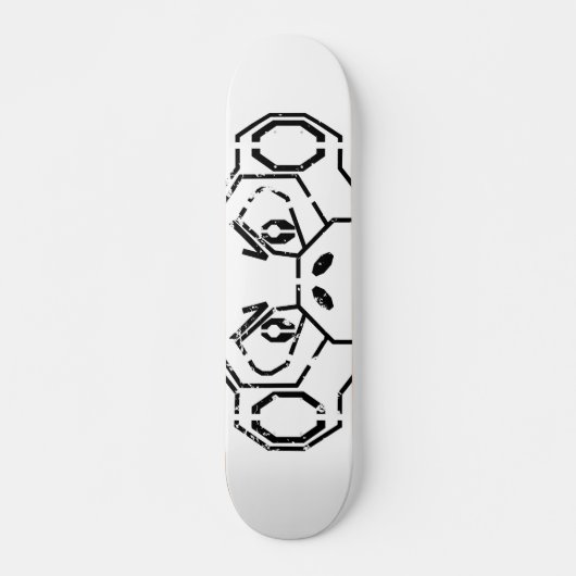 Grunge Stencil Monkey Board Skateboard (Voorkant)