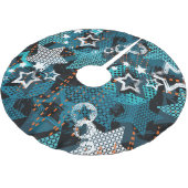 Grunge sterpatroon, speels kinderontwerp. kerstboom rok (Gekanteld)