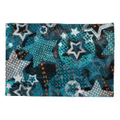 Grunge sterpatroon, speels kinderontwerp. kussensloop (Achterkant)