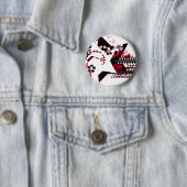 Grunge sterren ronde button 5,7 cm (In situ)