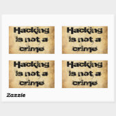 Grunge Sticker "Hacken is geen misdrijf" (Vel)