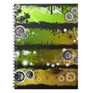 Grunge Stijl Muziek Banner Notitieboek