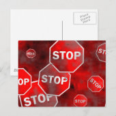 Grunge Stop Signs Briefkaart (Voorkant / Achterkant)