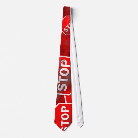 Grunge Stop Signs Stropdas (Voorkant)