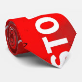 Grunge Stop Signs Stropdas (Opgerold)