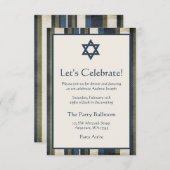 Grunge Strepen Bar Mitswa Ontvangst Kaart (Voorkant / Achterkant)