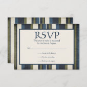 Grunge Stripes Bar Mitzvah Carte de réponse (Devant / Derrière)