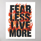Grunge Style Courage and Life Quote Poster (Voorkant)