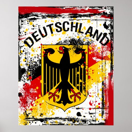 Grunge Style Deutschland - Poster Duitsland (Voorkant)
