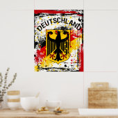 Grunge Style Deutschland - Poster Duitsland (Keuken)