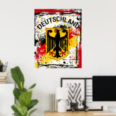 Grunge Style Deutschland - Poster Duitsland (Thuiskantoor)