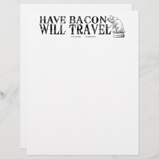 Grunge Style heeft Bacon op reis (Voorkant / Achterkant)