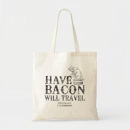 Grunge Style heeft Bacon op reis Tote Bag (Voorkant)