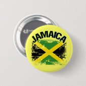 Grunge Style Jamaica Flag Design Ronde Button 5,7 Cm (Voorkant /achterkant)