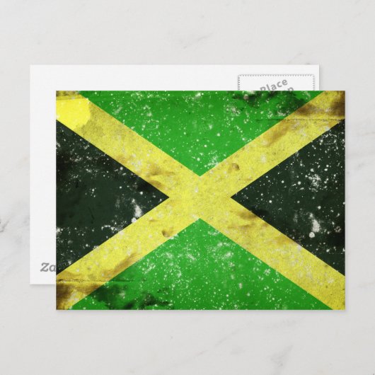 Grunge style Jamaican design Briefkaart (Voorkant / Achterkant)