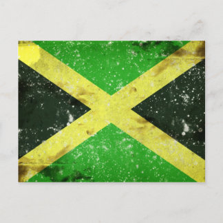 Grunge style Jamaican design Briefkaart