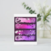 Grunge Style Music Banner 3 Briefkaart (Staand voorkant)