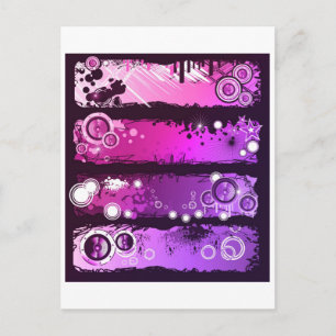 Grunge Style Music Banner 3 Briefkaart