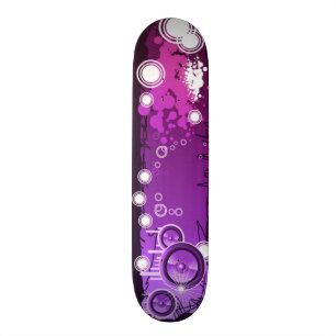 Grunge Style Music Banner 3 Skateboard