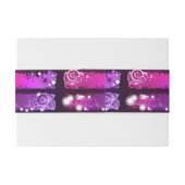 Grunge Style Music Banner 3 Uitnodigingen Wikkel (Achterkant Voorbeeld)