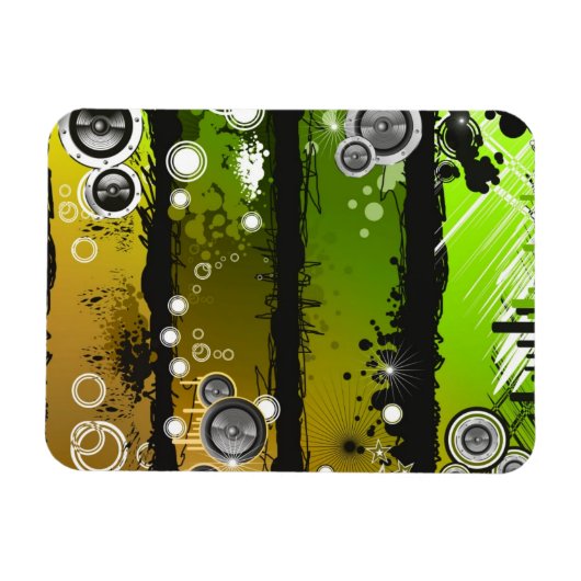 Grunge Style Music Banner Magneet (Horizontaal)