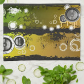 Grunge Style Music Banner Theedoek (Gevouwen)