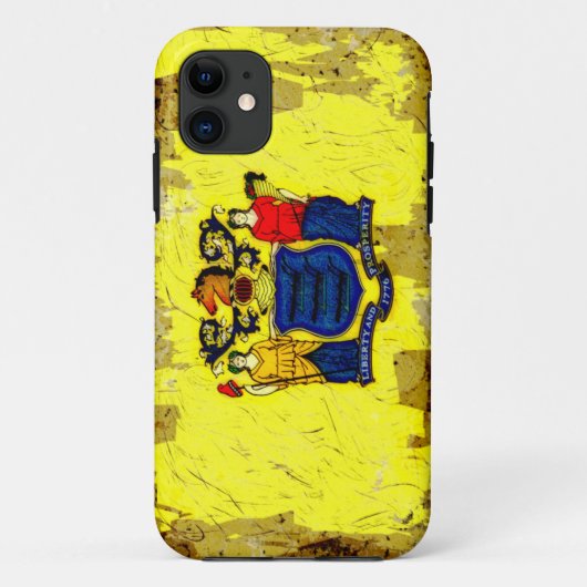 Grunge Style New Jersey Flag Case-Mate iPhone Case (Achterkant)