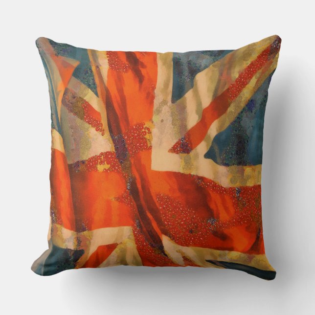 Grunge Style Union Jack British Flag Illustration Kussen (Voorkant)