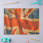 Grunge Style Union Jack British Flag Waving Tissuepapier (Craft)