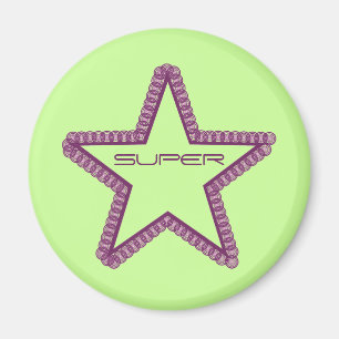 Grunge Superstar Magnet, Paars Magneet