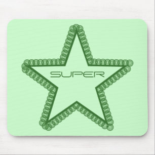 Grunge Superstar Mousepad, Forest Green Muismat