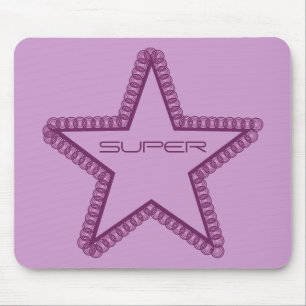 Grunge Superstar Mousepad, Paars Muismat