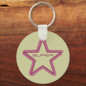 Grunge Superstar-Sleutelhanger, Fuchsia Sleutelhanger (Voorkant)