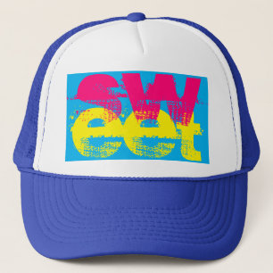 grunge SWEET-lettertype Trucker Pet