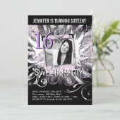 Grunge Sweet sixteen Invitation (Debout devant)